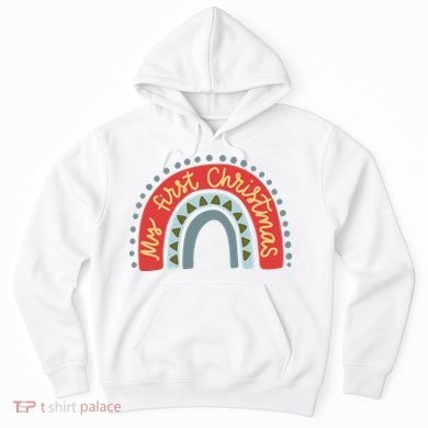 My First Christmas Cute Rainbow Holiday Hoodie
