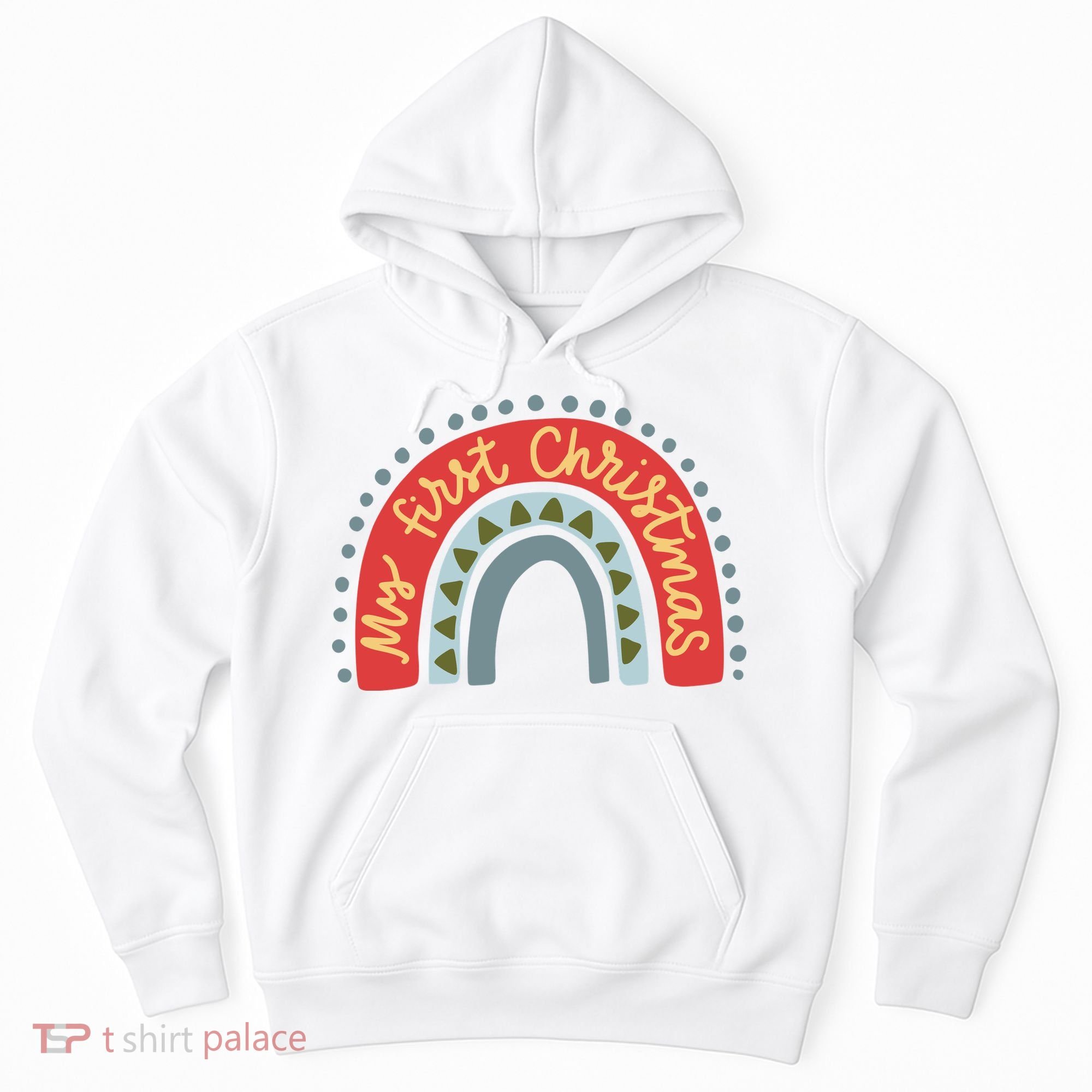 My First Christmas Cute Rainbow Holiday Hoodie