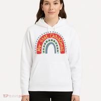 My First Christmas Cute Rainbow Holiday Hoodie thumb 5