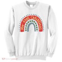 My First Christmas Cute Rainbow Holiday Sweatshirt thumb 0