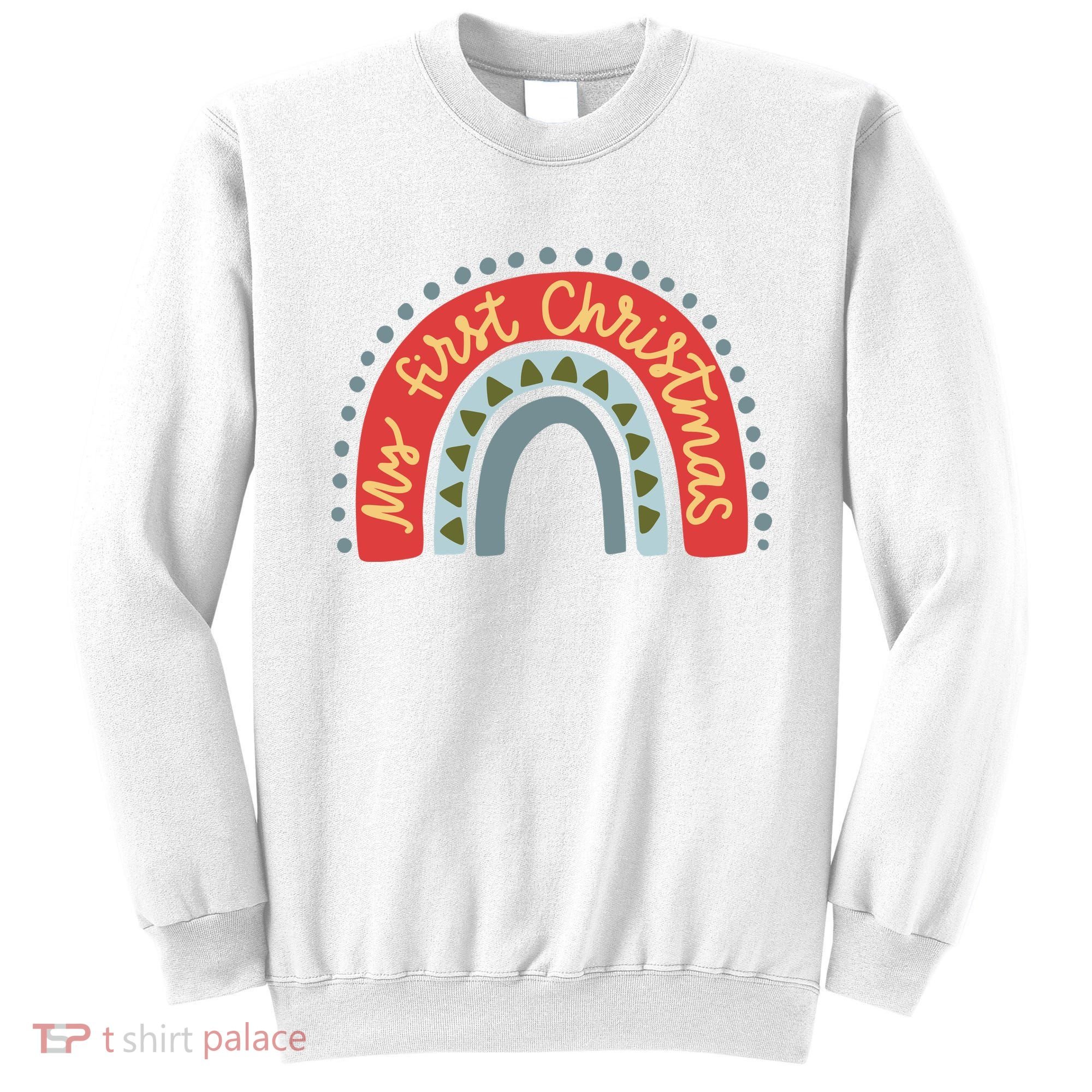 My First Christmas Cute Rainbow Holiday Sweatshirt