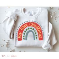 My First Christmas Cute Rainbow Holiday Sweatshirt thumb 2