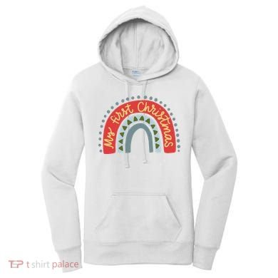 My First Christmas Cute Rainbow Holiday Women's Hoodie