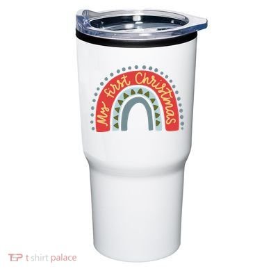 My First Christmas Cute Rainbow Holiday Tumbler