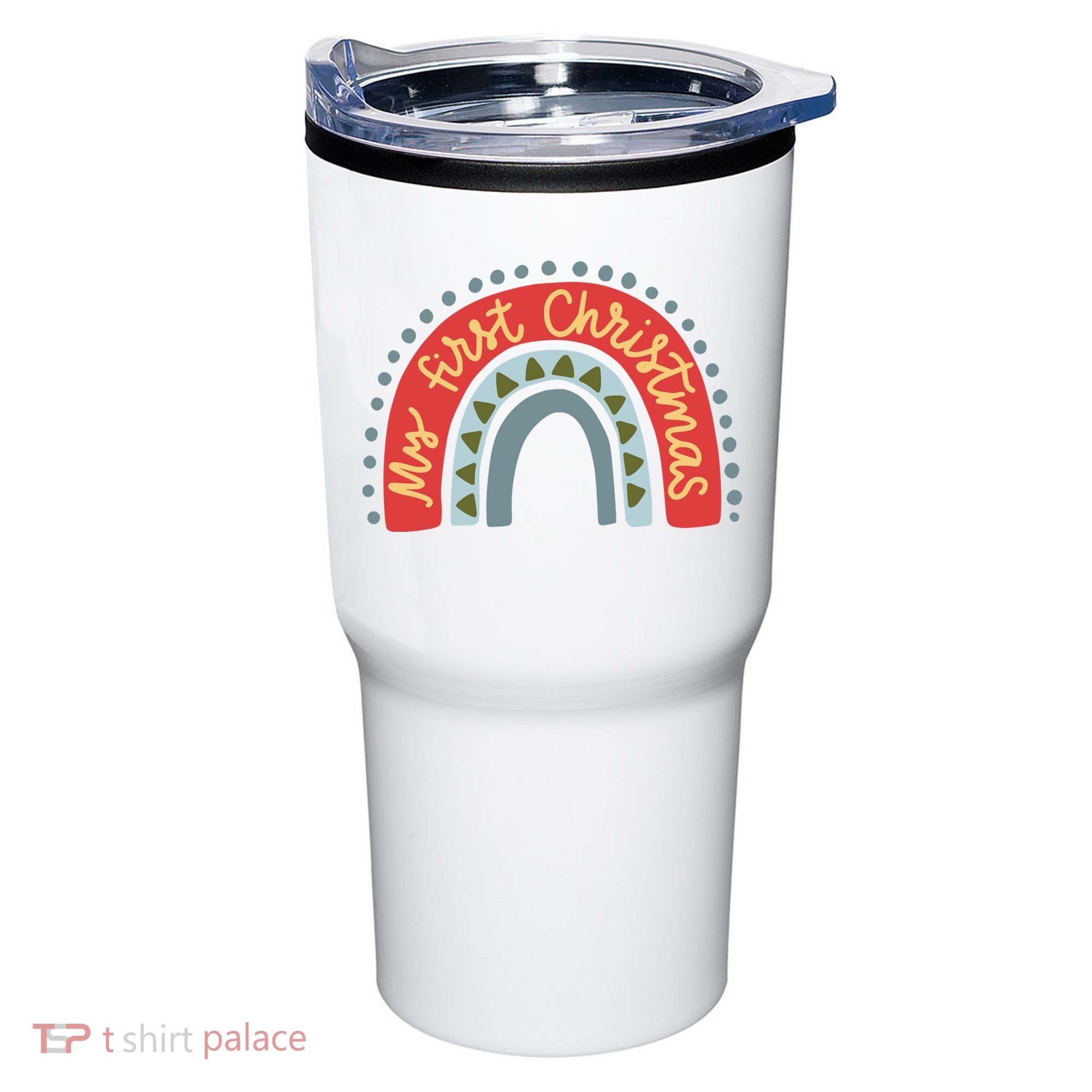 My First Christmas Cute Rainbow Holiday Tumbler