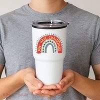 My First Christmas Cute Rainbow Holiday Tumbler thumb 2