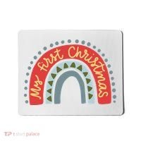 My First Christmas Cute Rainbow Holiday Mousepad thumb 0