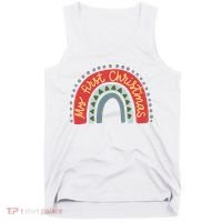 My First Christmas Cute Rainbow Holiday Tank Top thumb 0
