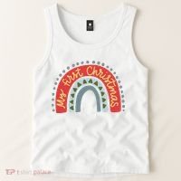 My First Christmas Cute Rainbow Holiday Tank Top thumb 2