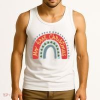 My First Christmas Cute Rainbow Holiday Tank Top thumb 3