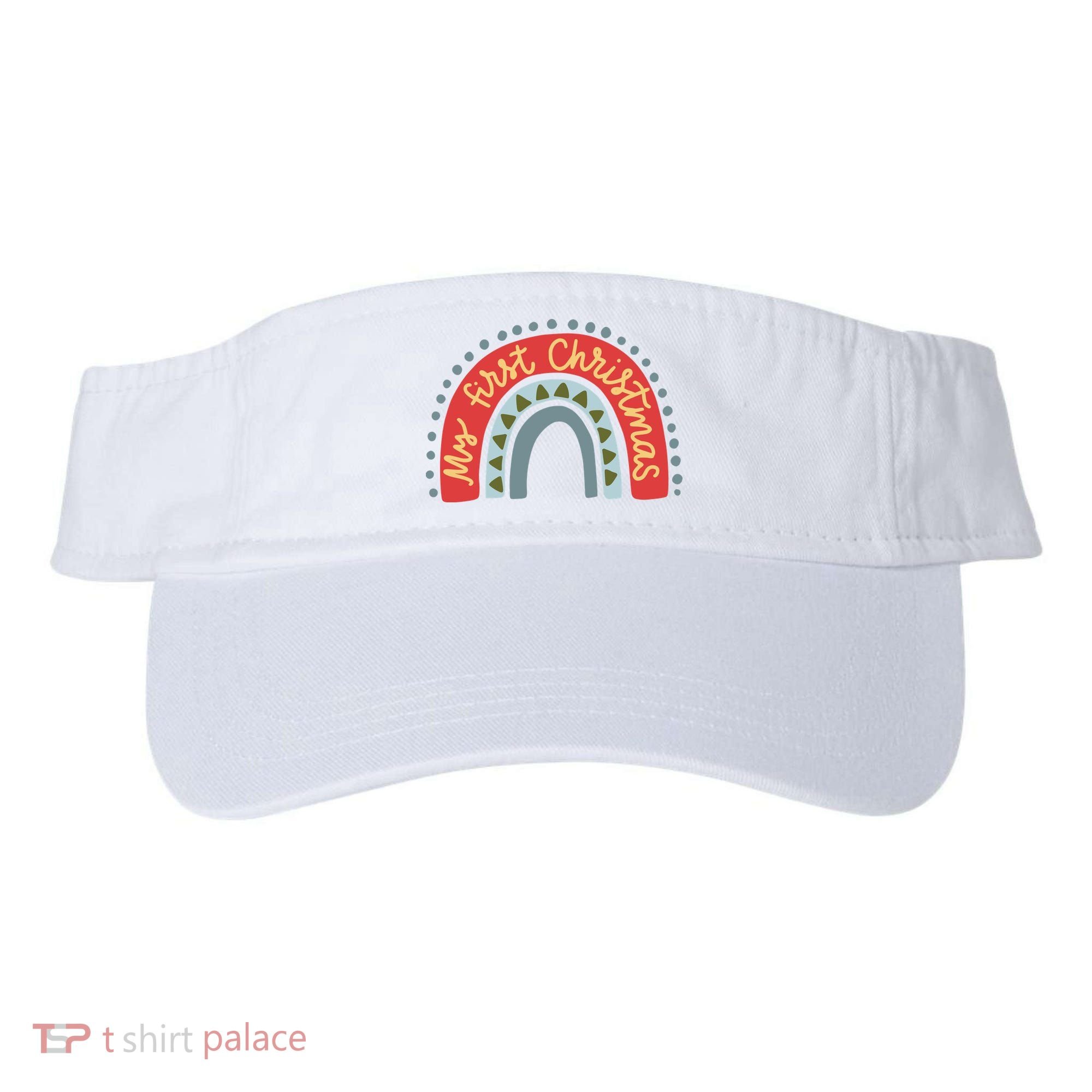 My First Christmas Cute Rainbow Holiday Visor