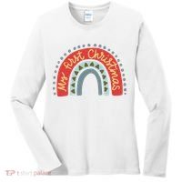 My First Christmas Cute Rainbow Holiday Women's Long Sleeve Shirt thumb 0