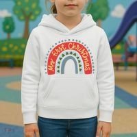 My First Christmas Cute Rainbow Holiday Kids Hoodie thumb 3