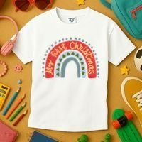 My First Christmas Cute Rainbow Holiday Kids T-Shirt thumb 3