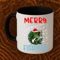Merry Fishmas Christmas Fishing Holiday Gift Coffee Mug thumb 2