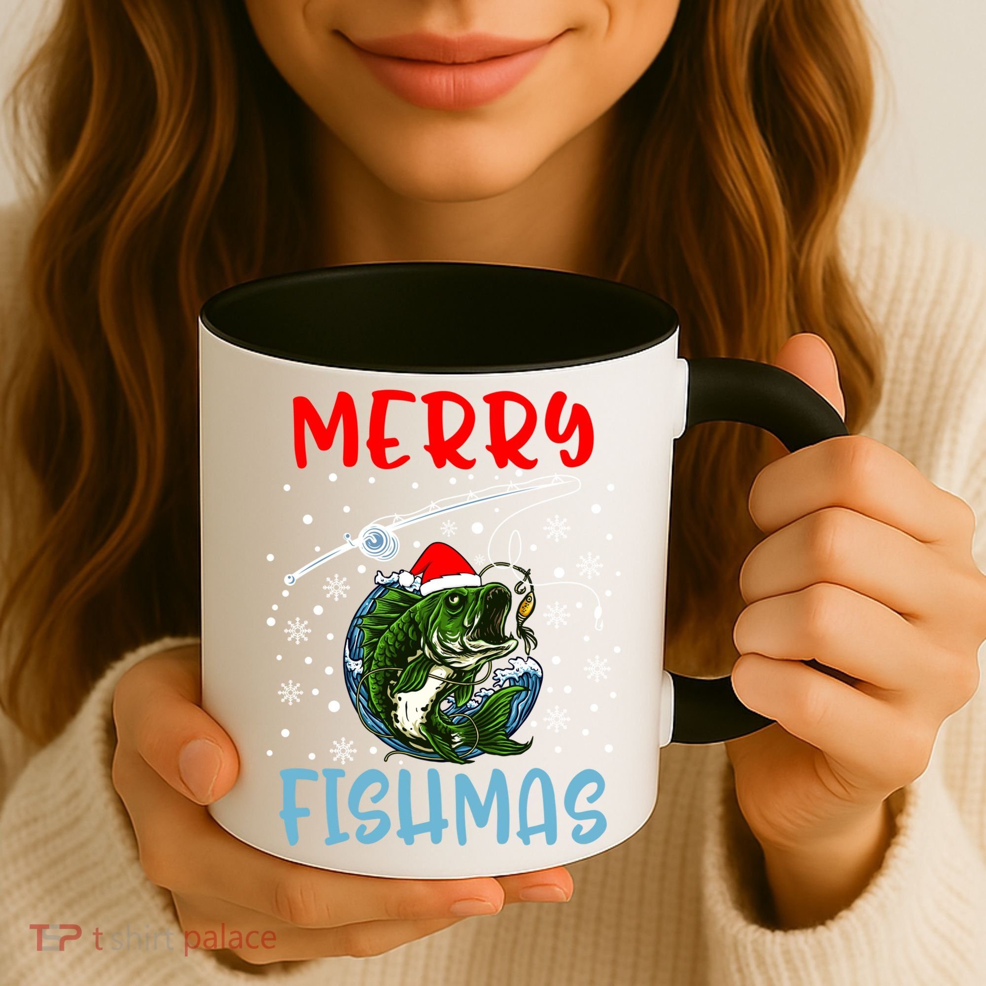 Merry Fishmas Christmas Fishing Holiday Gift Coffee Mug