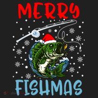 Merry Fishmas Christmas Fishing Holiday Gift Beanie thumb 2