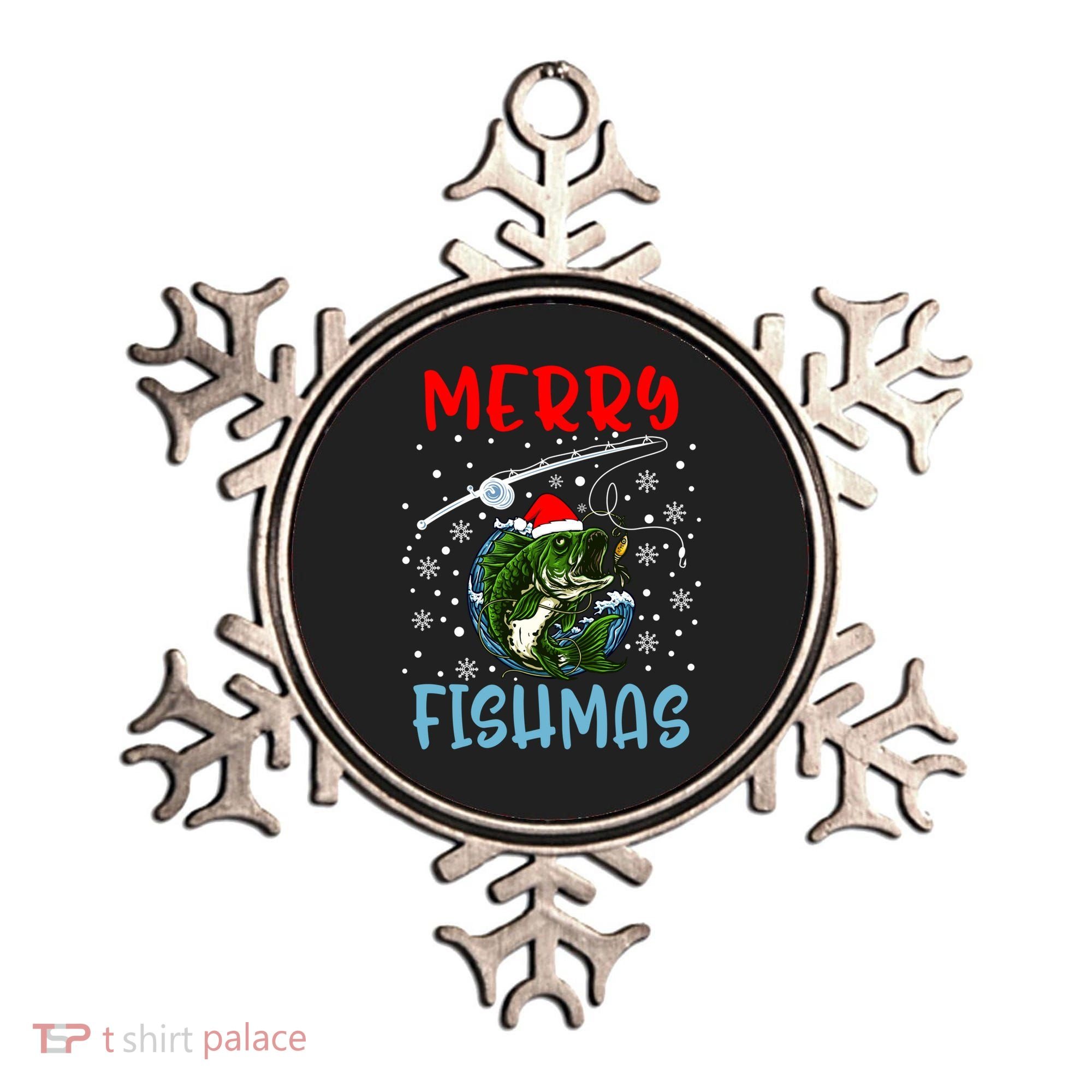 Merry Fishmas Christmas Fishing Holiday Gift Ornament