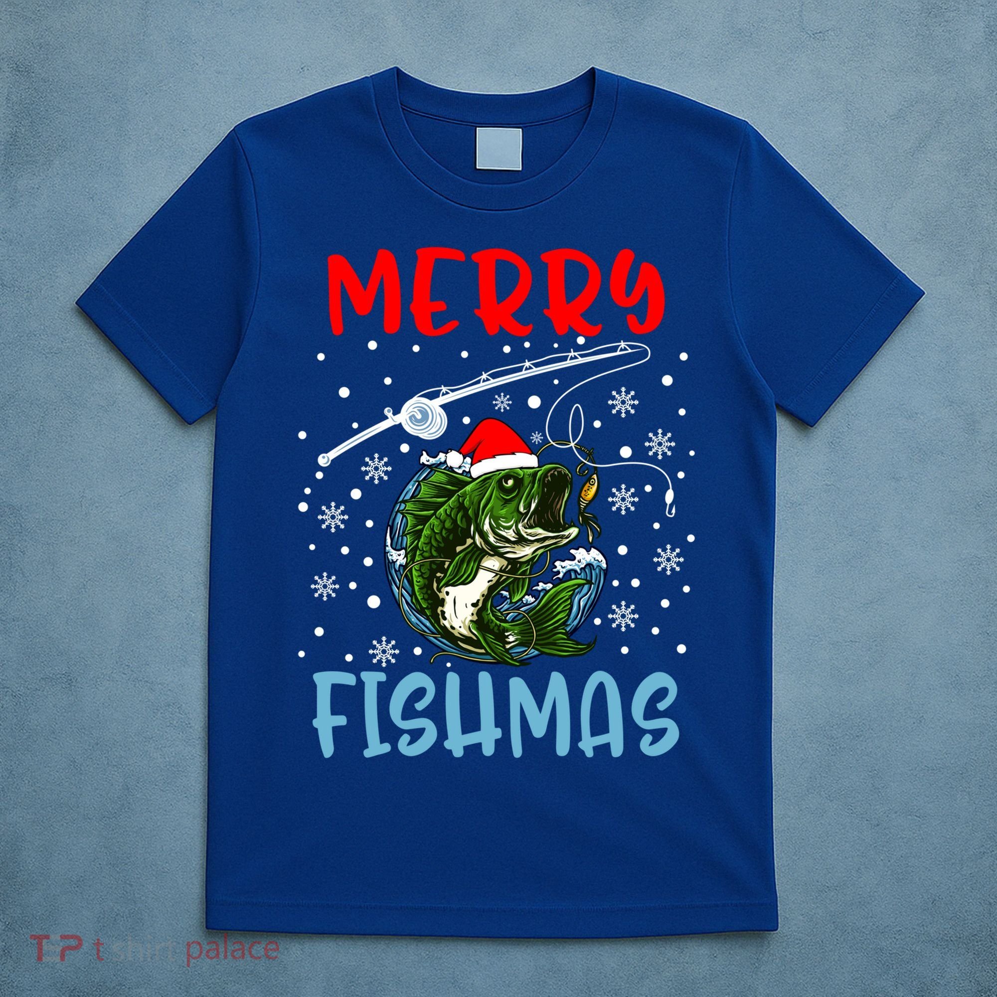 Merry Fishmas Christmas Fishing Holiday Gift T-Shirt