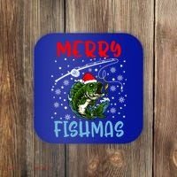 Merry Fishmas Christmas Fishing Holiday Gift Coaster thumb 0