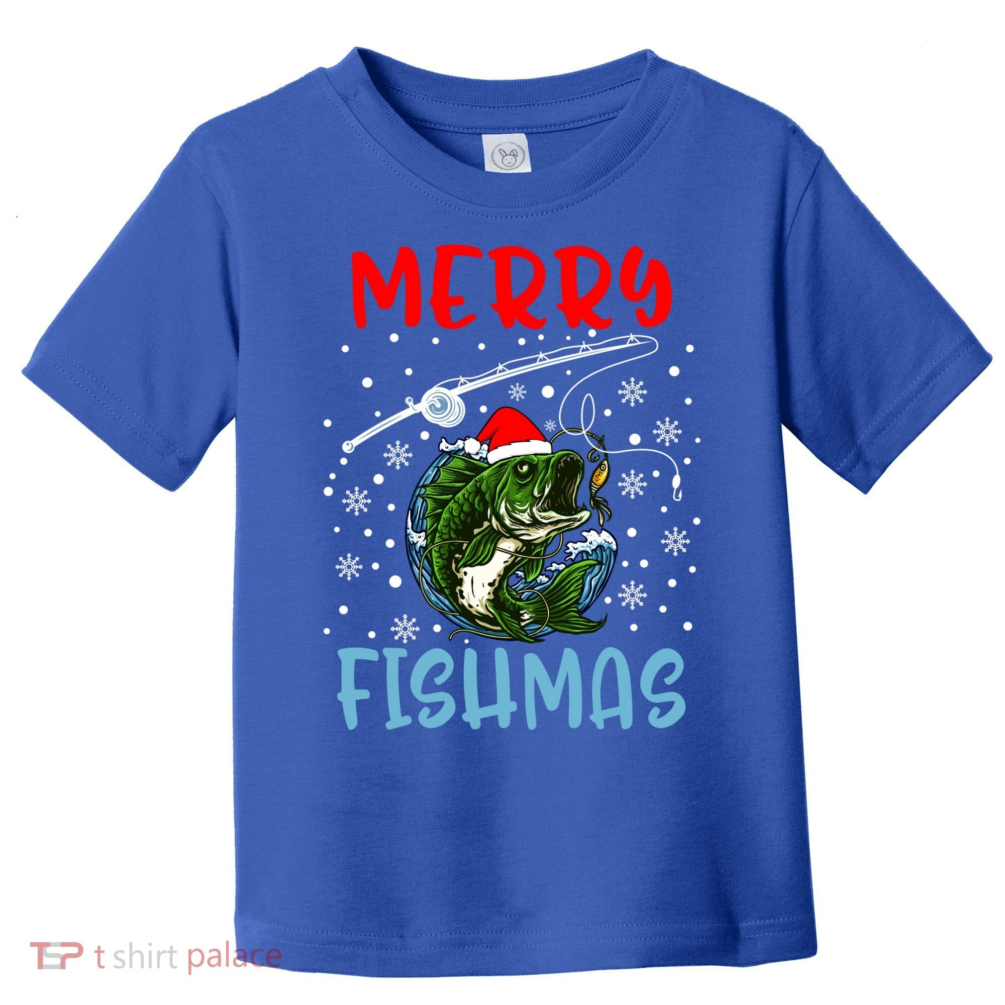 Merry Fishmas Christmas Fishing Holiday Gift Toddler T-Shirt