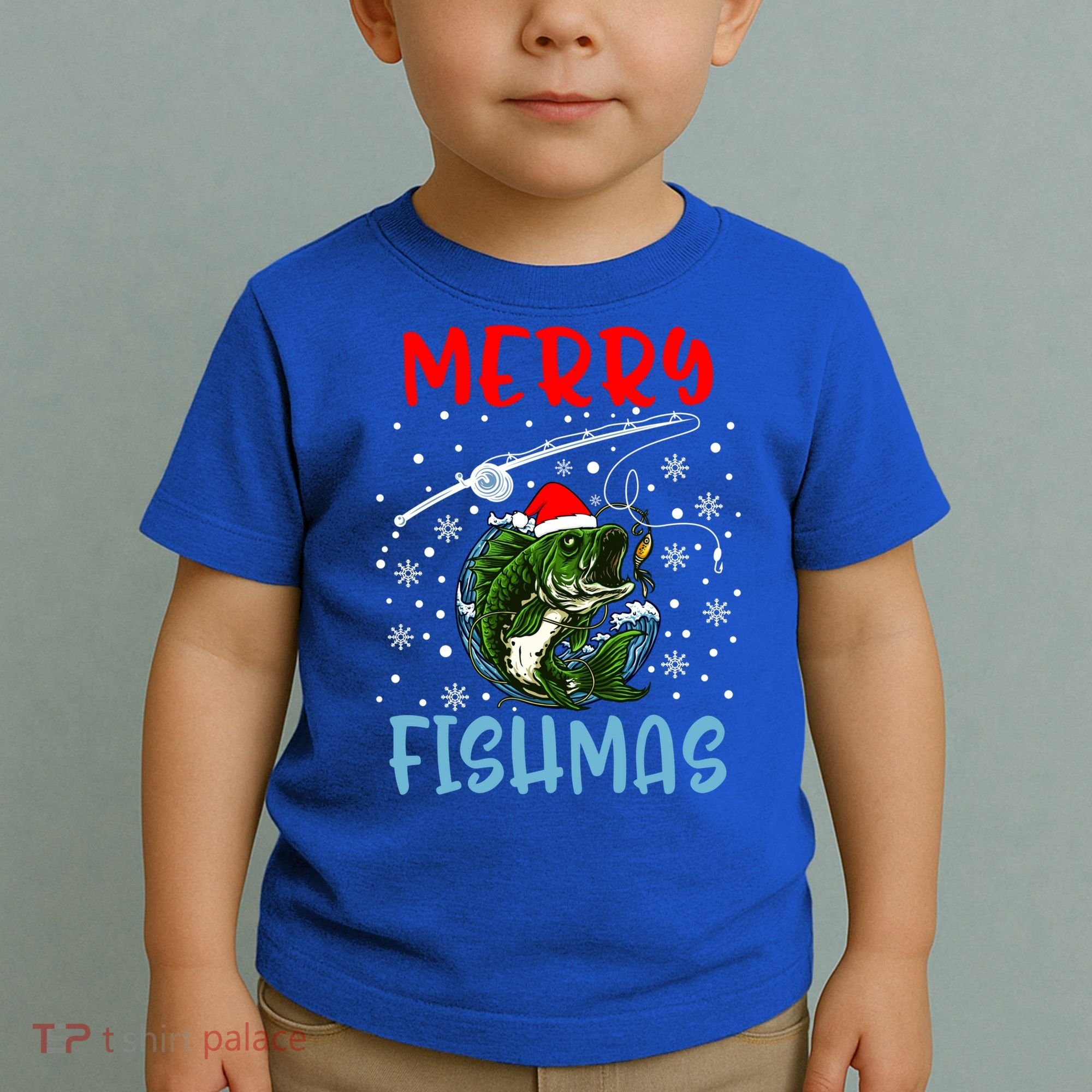 Merry Fishmas Christmas Fishing Holiday Gift Toddler T-Shirt