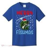 Merry Fishmas Christmas Fishing Holiday Gift Kids T-Shirt thumb 0