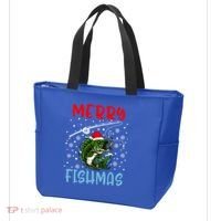 Merry Fishmas Christmas Fishing Holiday Gift Tote Bag thumb 3