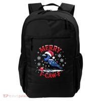 Merry F-Caw-F Crow Funny Christmas X-Mas Backpack thumb 0
