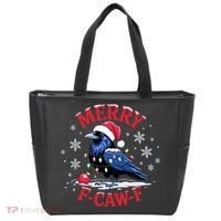 Merry F-Caw-F Crow Funny Christmas X-Mas Tote Bag thumb 0