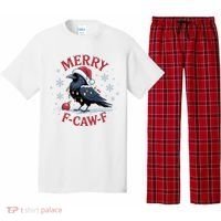 Merry F-Caw-F Crow Funny Christmas X-Mas Pajama Set thumb 0