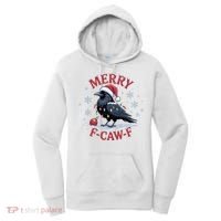 Merry F-Caw-F Crow Funny Christmas X-Mas Women's Hoodie thumb 0