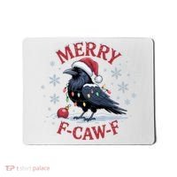 Merry F-Caw-F Crow Funny Christmas X-Mas Mousepad thumb 0