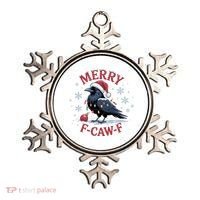Merry F-Caw-F Crow Funny Christmas X-Mas Ornament thumb 0