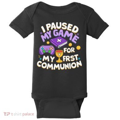 My First Communion Video Game Controller Baby Bodysuit