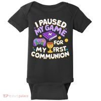 My First Communion Video Game Controller Baby Bodysuit thumb 0