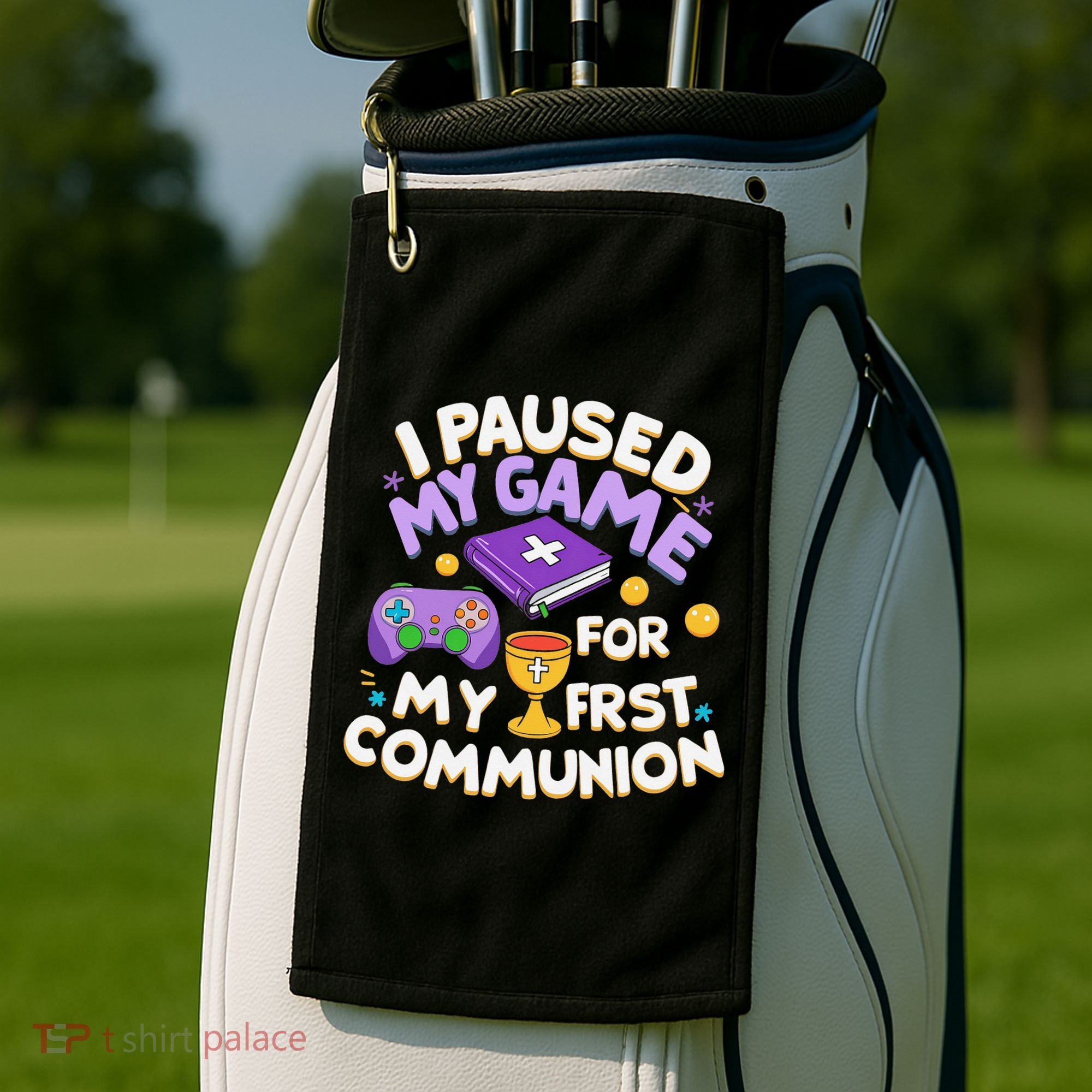 My First Communion Video Game Controller Golf Towel