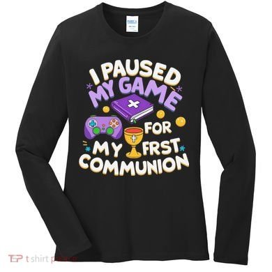 My First Communion Video Game Controller Women's Long Sleeve Shirt