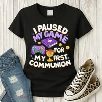 My First Communion Video Game Controller Women's T-Shirt thumb 3