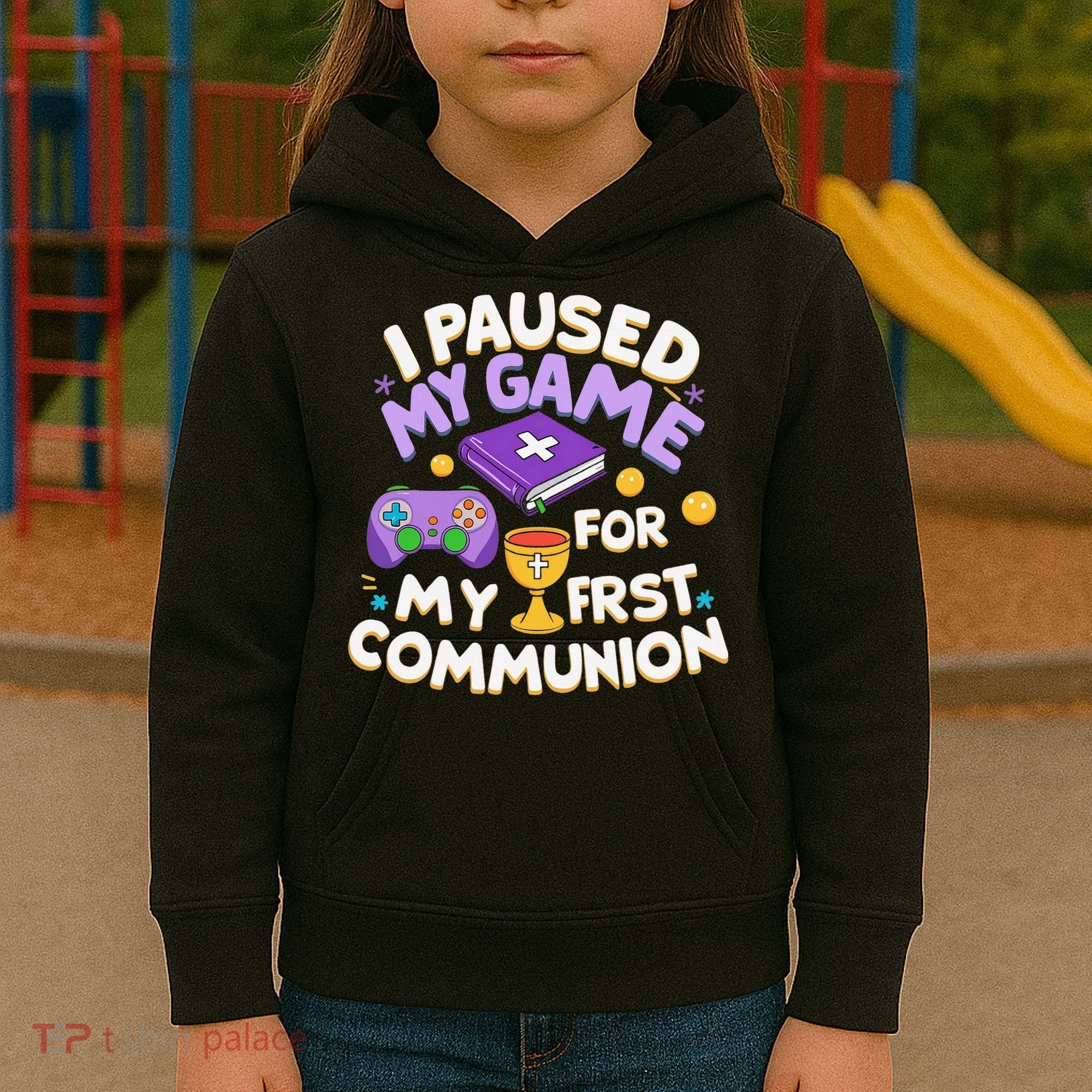 My First Communion Video Game Controller Kids Hoodie