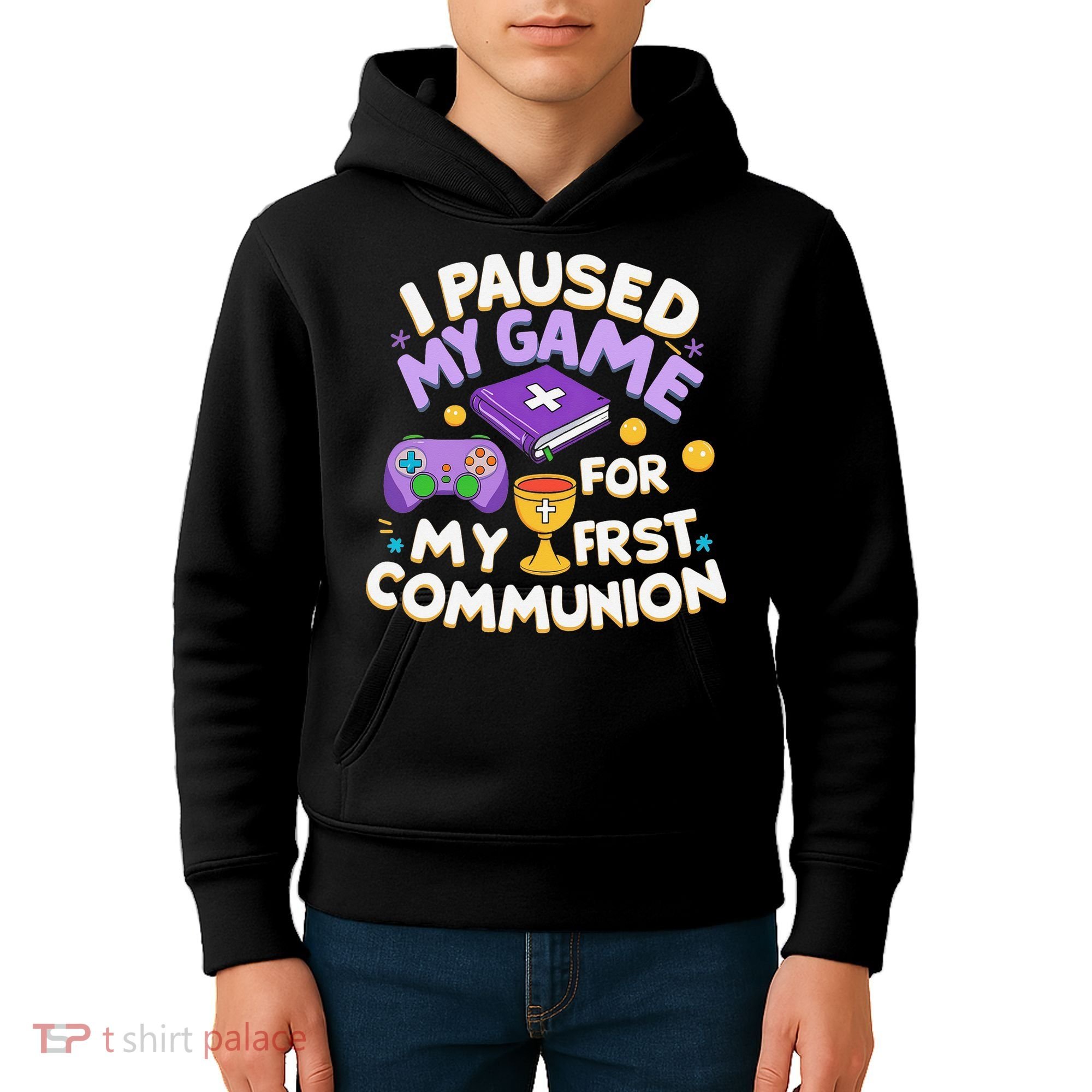 My First Communion Video Game Controller Kids Hoodie