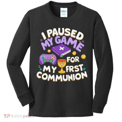 My First Communion Video Game Controller Kids Long Sleeve Shirt