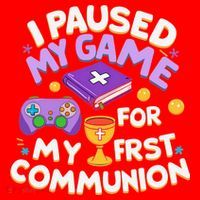 My First Communion Video Game Controller Santa Hat thumb 1