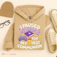 My First Communion Video Game Controller Hoodie thumb 4