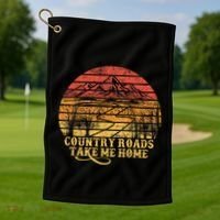 Music Fans Country Roads Take Me Home Golf Towel thumb 1