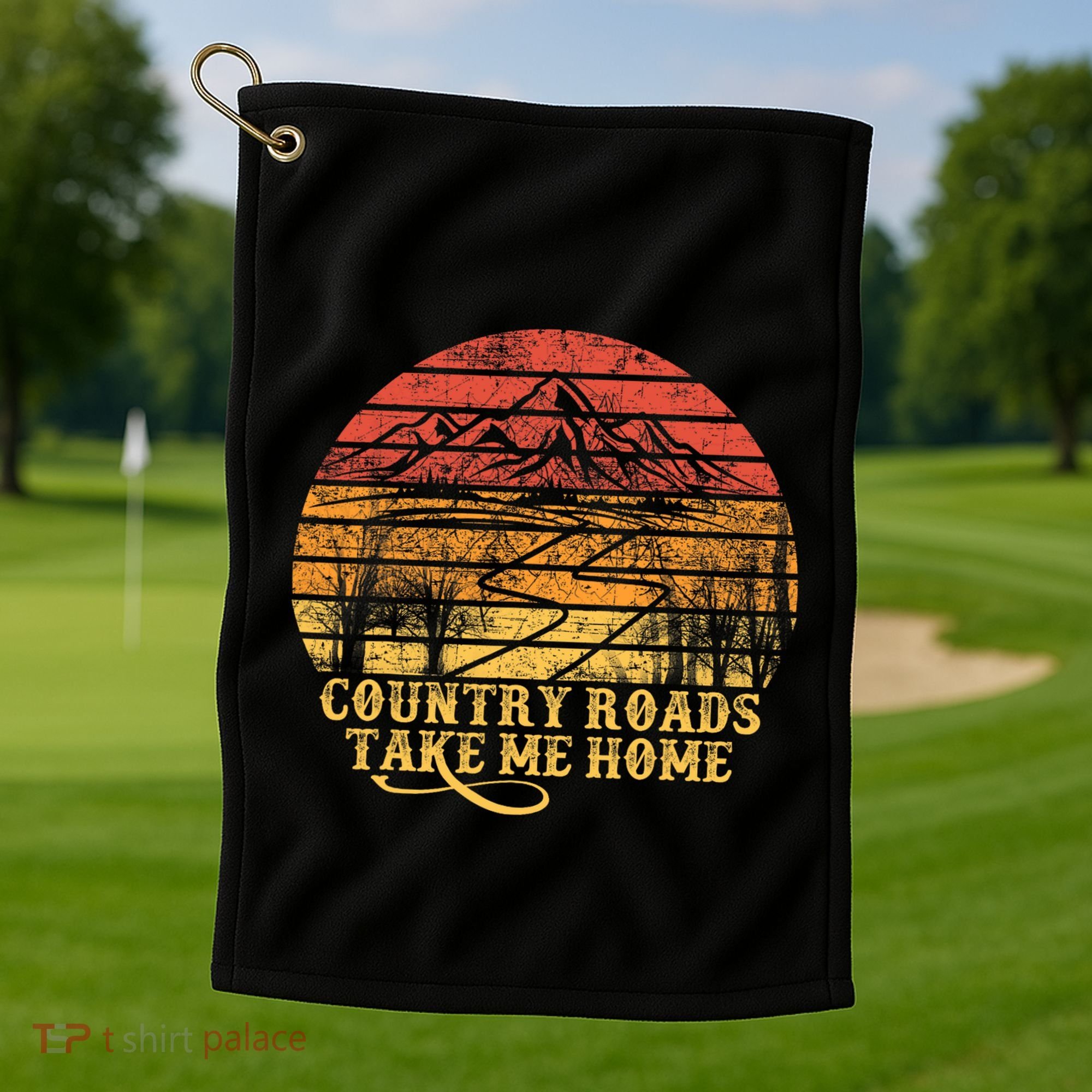 Music Fans Country Roads Take Me Home Golf Towel