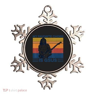 My Favorite Chord Is Gsus Jesus Playing Guitar Vintage Gift Ornament
