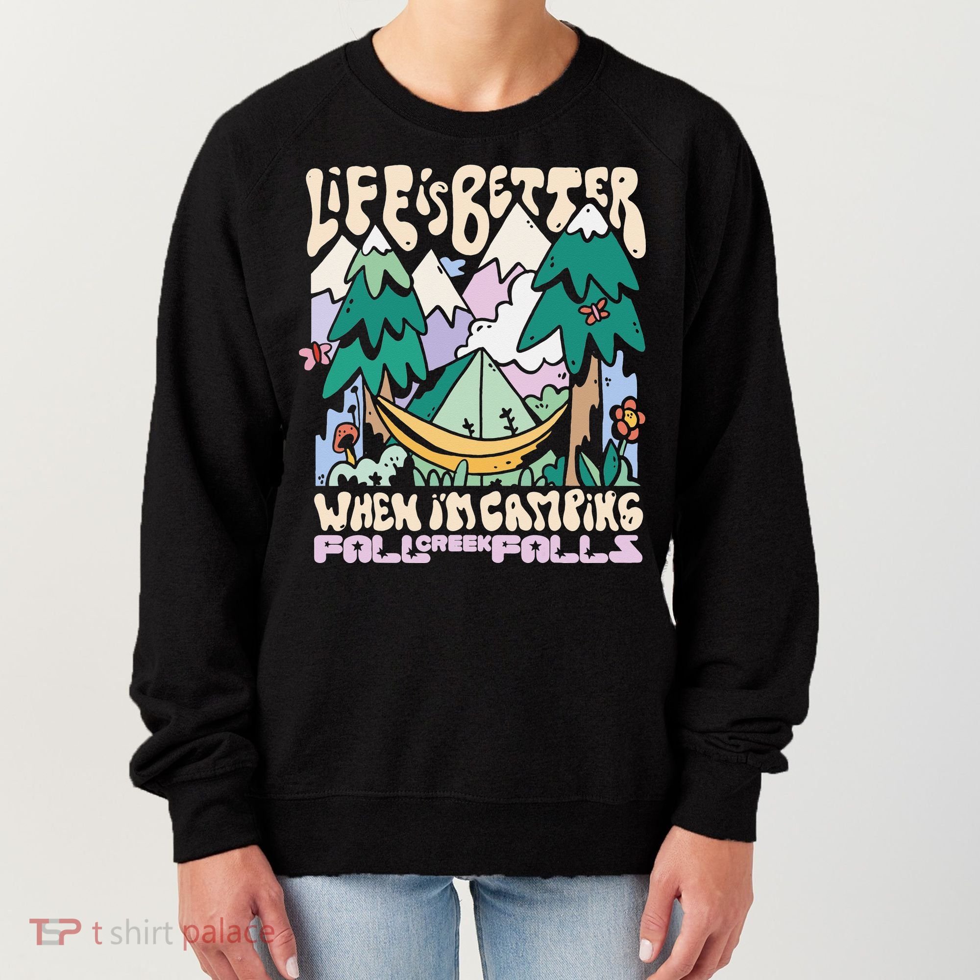 Mountains Fall Creek Falls Tennessee Camping Women's Sweatshirt