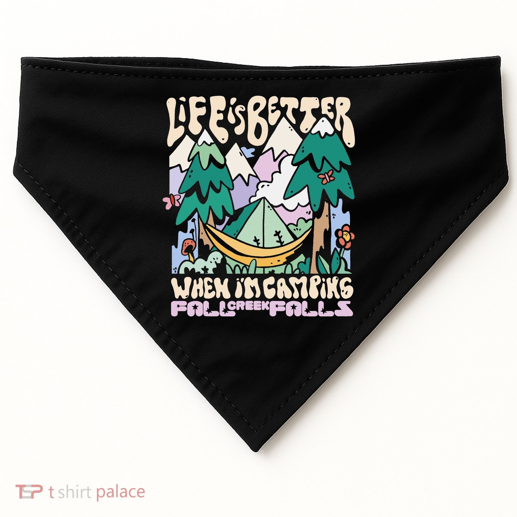 Mountains Fall Creek Falls Tennessee Camping USA-Made Doggie Bandana