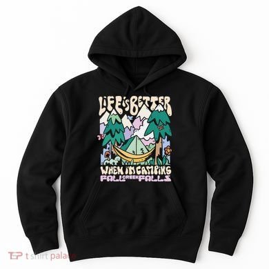 Mountains Fall Creek Falls Tennessee Camping Hoodie